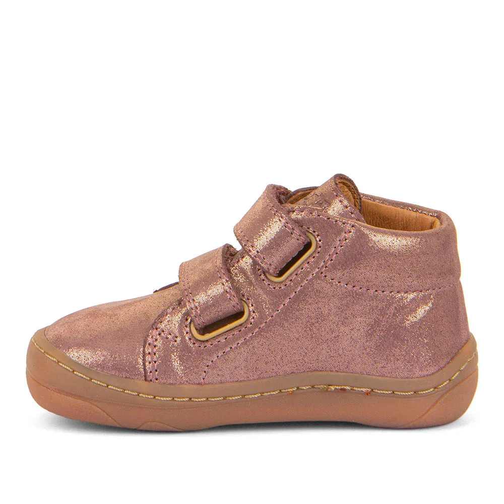 Froddo Girl's First Step Laces Barefoot Shoes - Pink/Gold