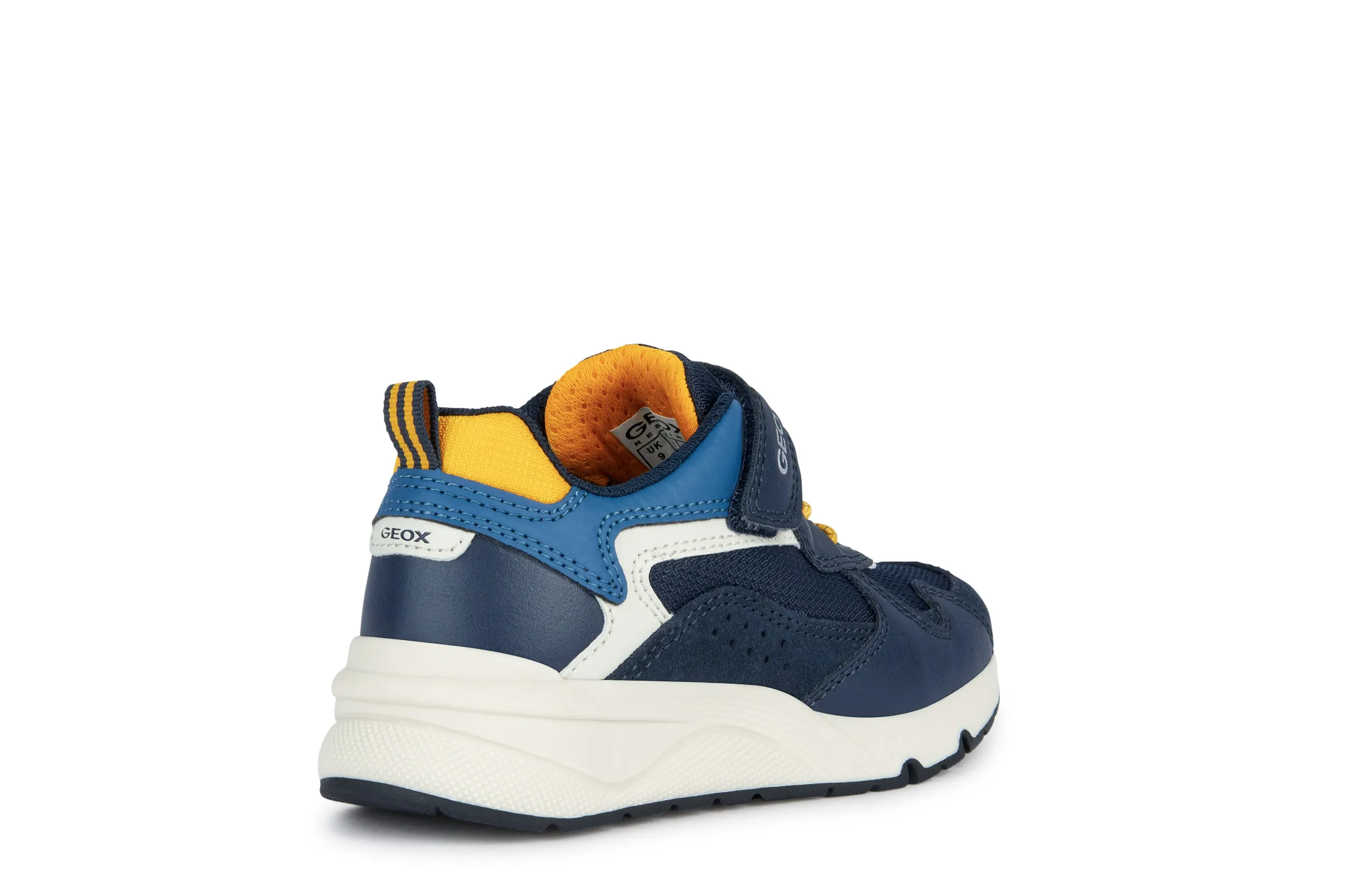 Geox Rooner Boys Navy/Yellow Trainer