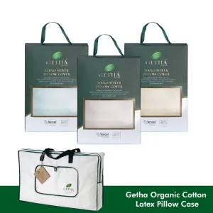 Getha Organic Cotton Latex Pillow Case - Tencel Nano Silver Fabric (M) (2 Pcs)