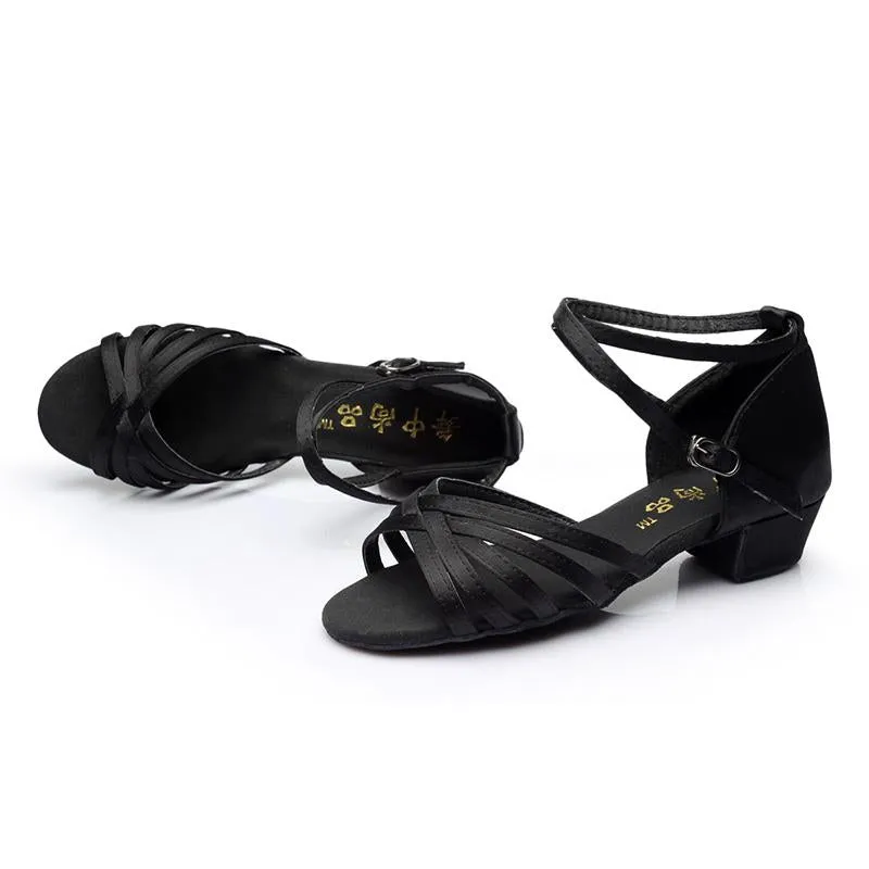 Girls  Satin  Heels Latin With Buckle Dance Shoes/Ballroom Shoes