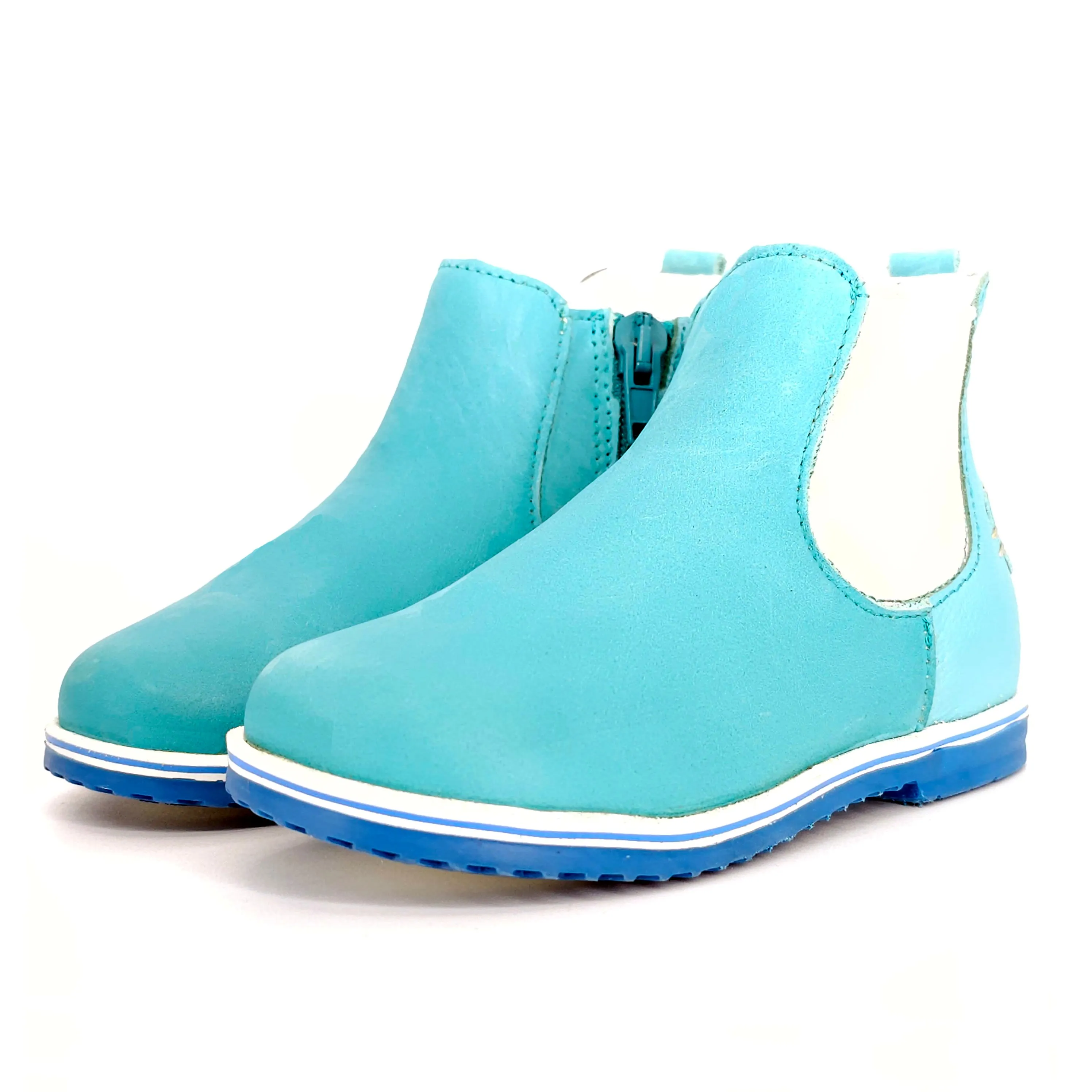 Girls Turquoise Chelsea Bootie