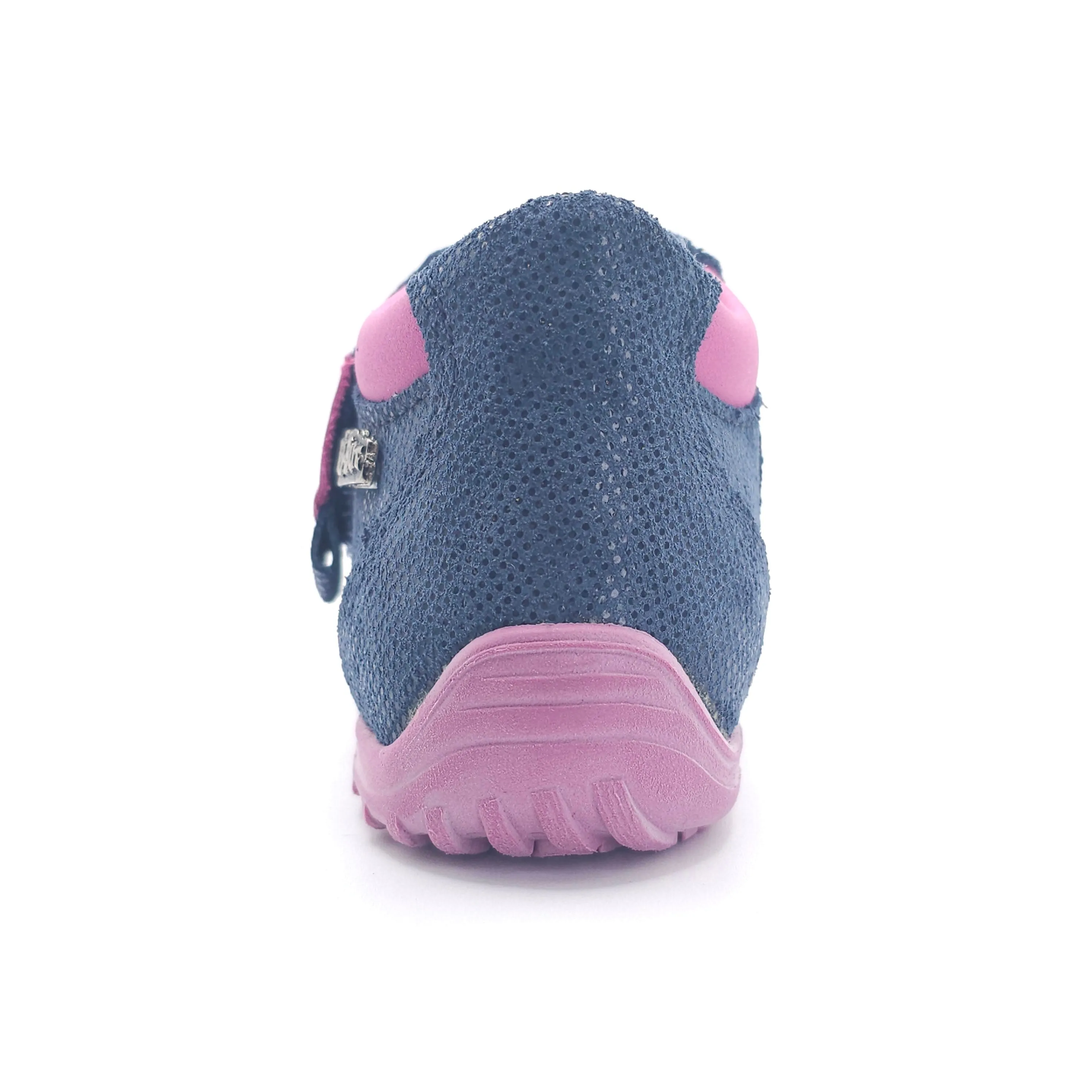 Girls Velcro Shoe In Navy and Pink