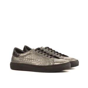 Grey Alligator Classic Trainers