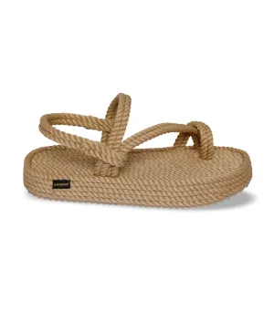 Hawaii Platform Sandals Beige