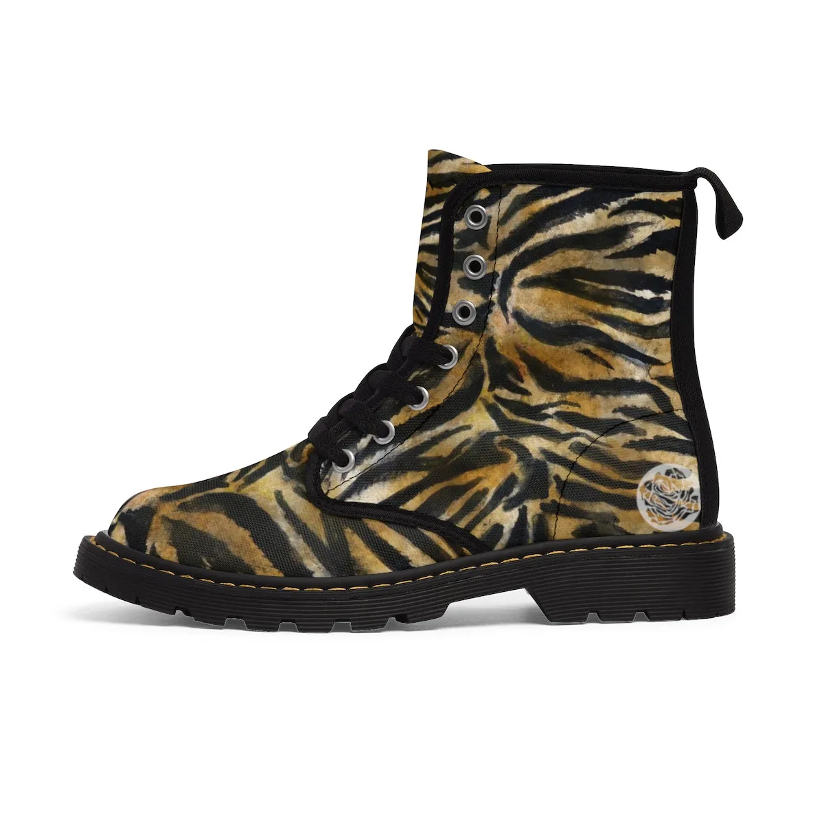 Hazuki Cute Brown Bengal Tiger Striped Animal Skin Print Designer Kids' Winter Boots