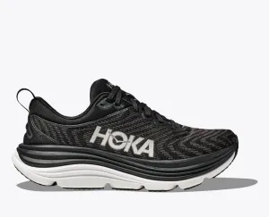 'HOKA' Men's Gaviota 5 - Black / White (Wide)