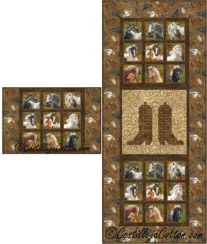 Horse and Boots Table Set Quilt CJC-52110e - Downloadable Pattern