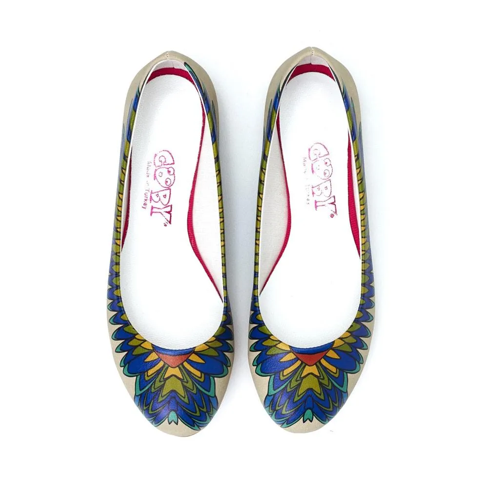 Indian Feather Ballerinas Shoes 1090