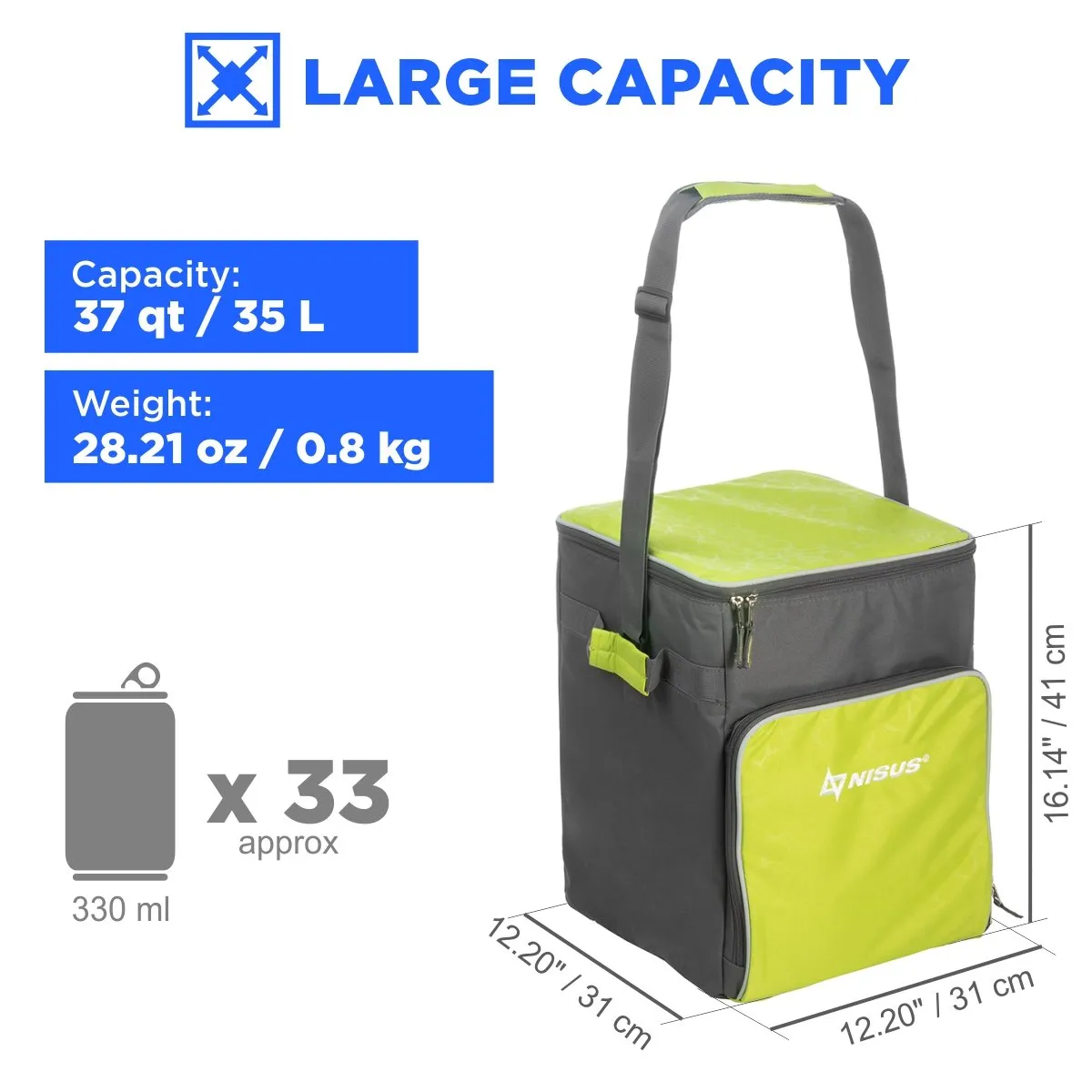 Insulated Soft Cooler Bags for Beach | Lunch Coolers for Work 8 can / 11 qt