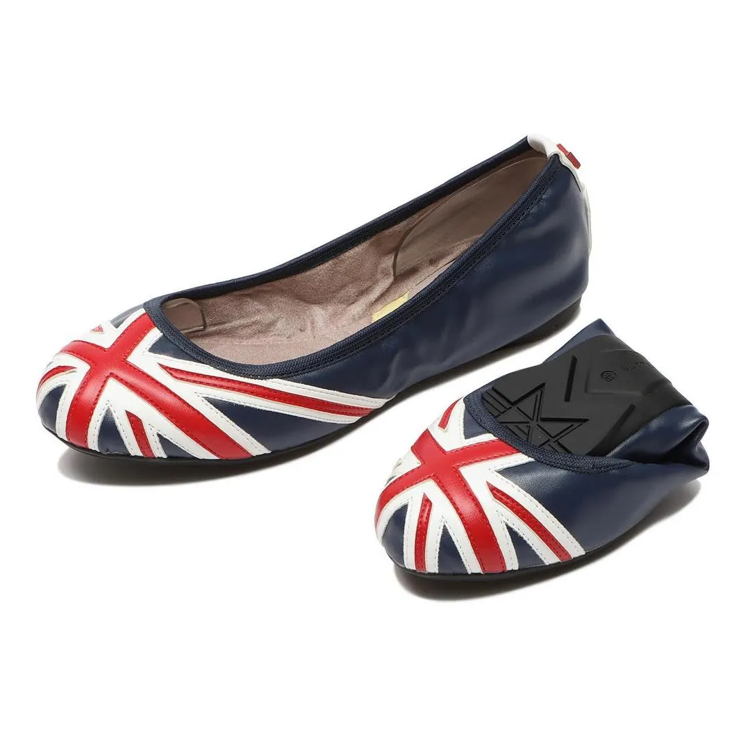 JACQUI Ballet Flat Shoes - Red/White/Blue