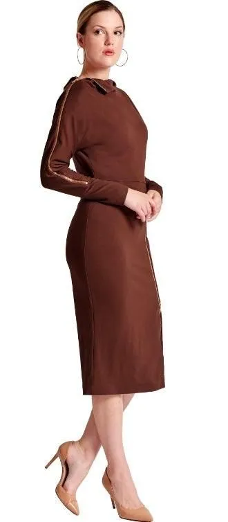 Josefa Asymmetric Dress - Long sleeve convertible midi dress