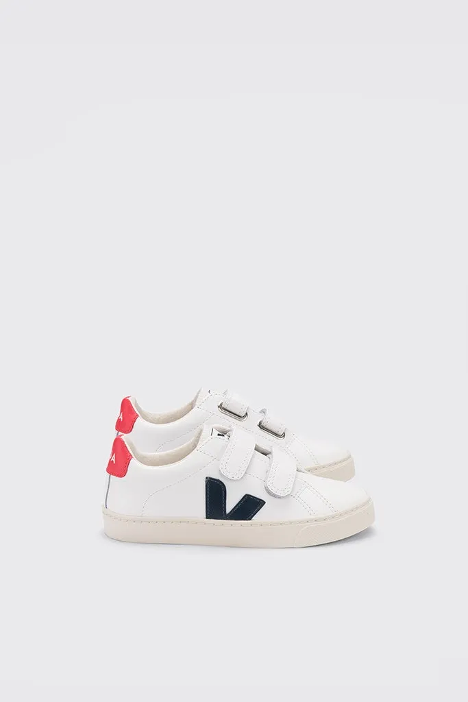 Kids Esplar Velcro Leather - Extra White / Nautico Pekin