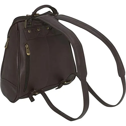 Le Donne U Zip Mid Size Woman's Backpack, Black