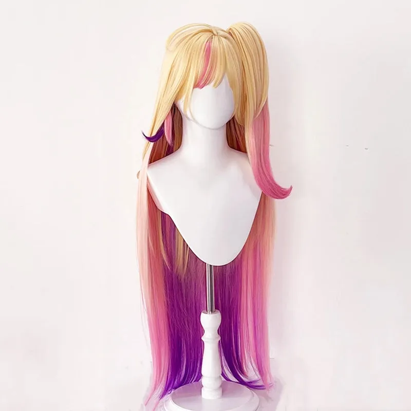 League Of Legends LOL Wild Rift Star Guardian Seraphine Golden Pink Purple Cosplay Wig