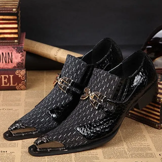 Luxury Pointed Breathability Antibacterial Deodorant Fiber Men Shoes