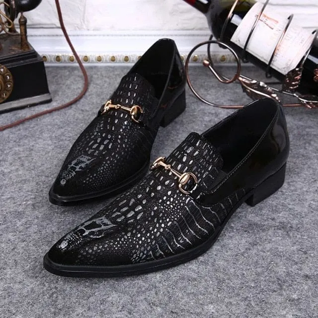 Luxury Pointed Breathability Antibacterial Deodorant Fiber Men Shoes