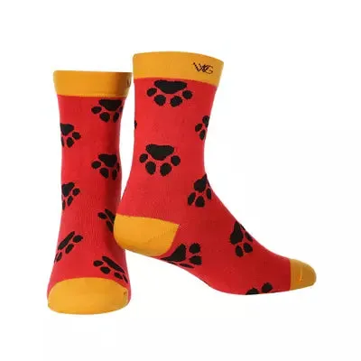 Men's Bamboo Paw Print Socks