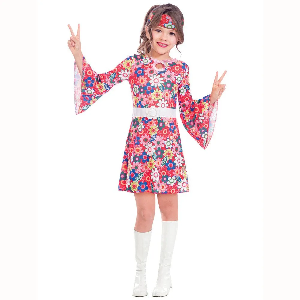 Miss 1960's Flower Power Hippie Costume