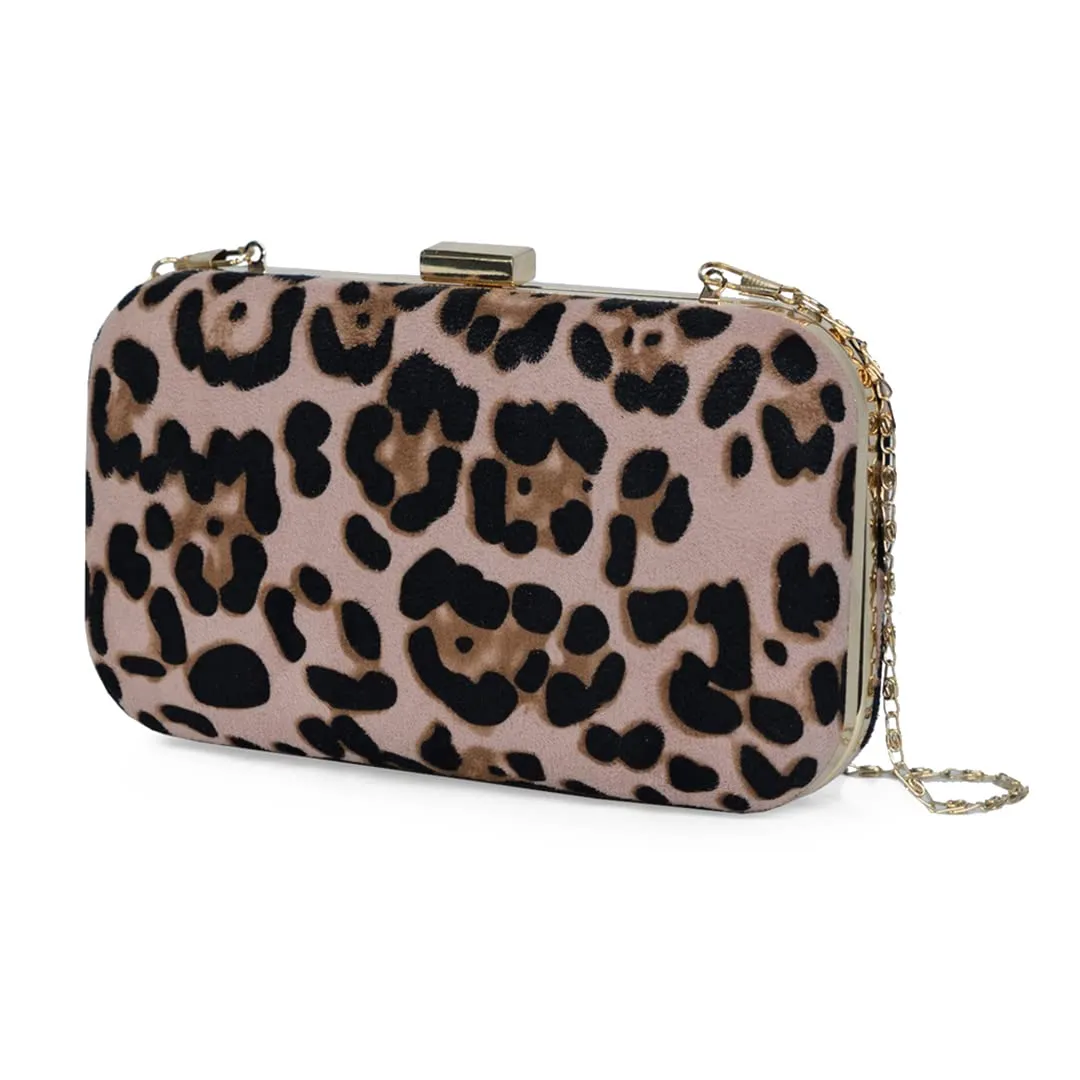 Modern Myth Wild Cat Animal Print Clutch for Women