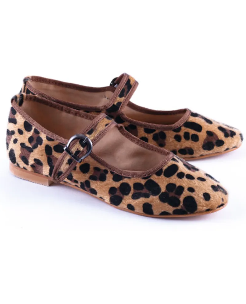 Moi London Leopard Print Mary Jane Shoes