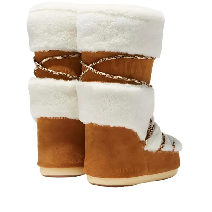 MOON BOOT ICON CREAM SHEARLING BOOTS