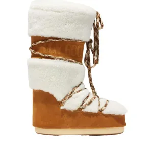 MOON BOOT ICON CREAM SHEARLING BOOTS