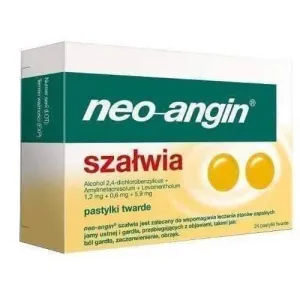 NEO-Angin Sage x 24 pills antiseptic, antibacterial and analgesic