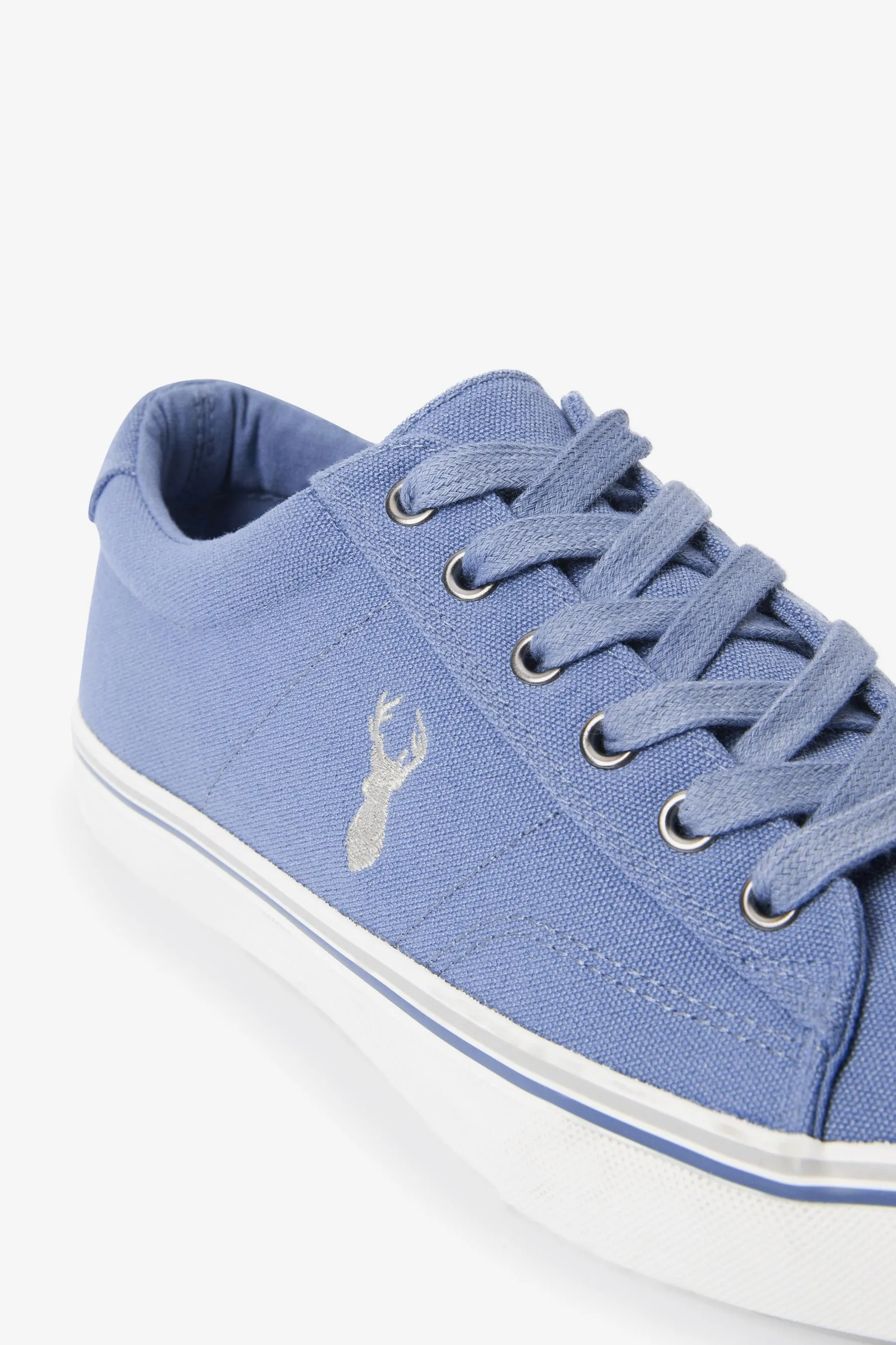 Next Blue Stag Canvas Mens Trainers