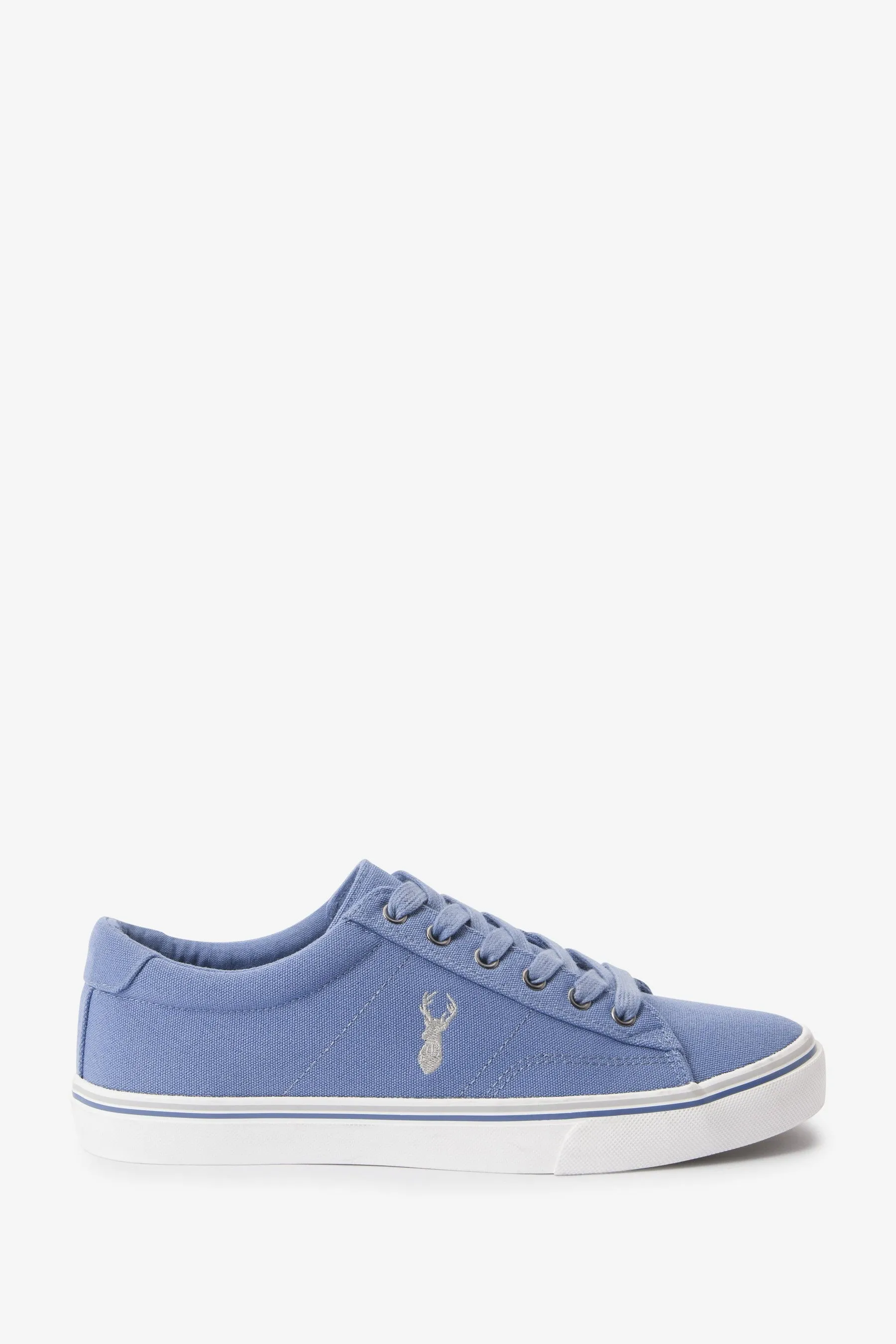 Next Blue Stag Canvas Mens Trainers