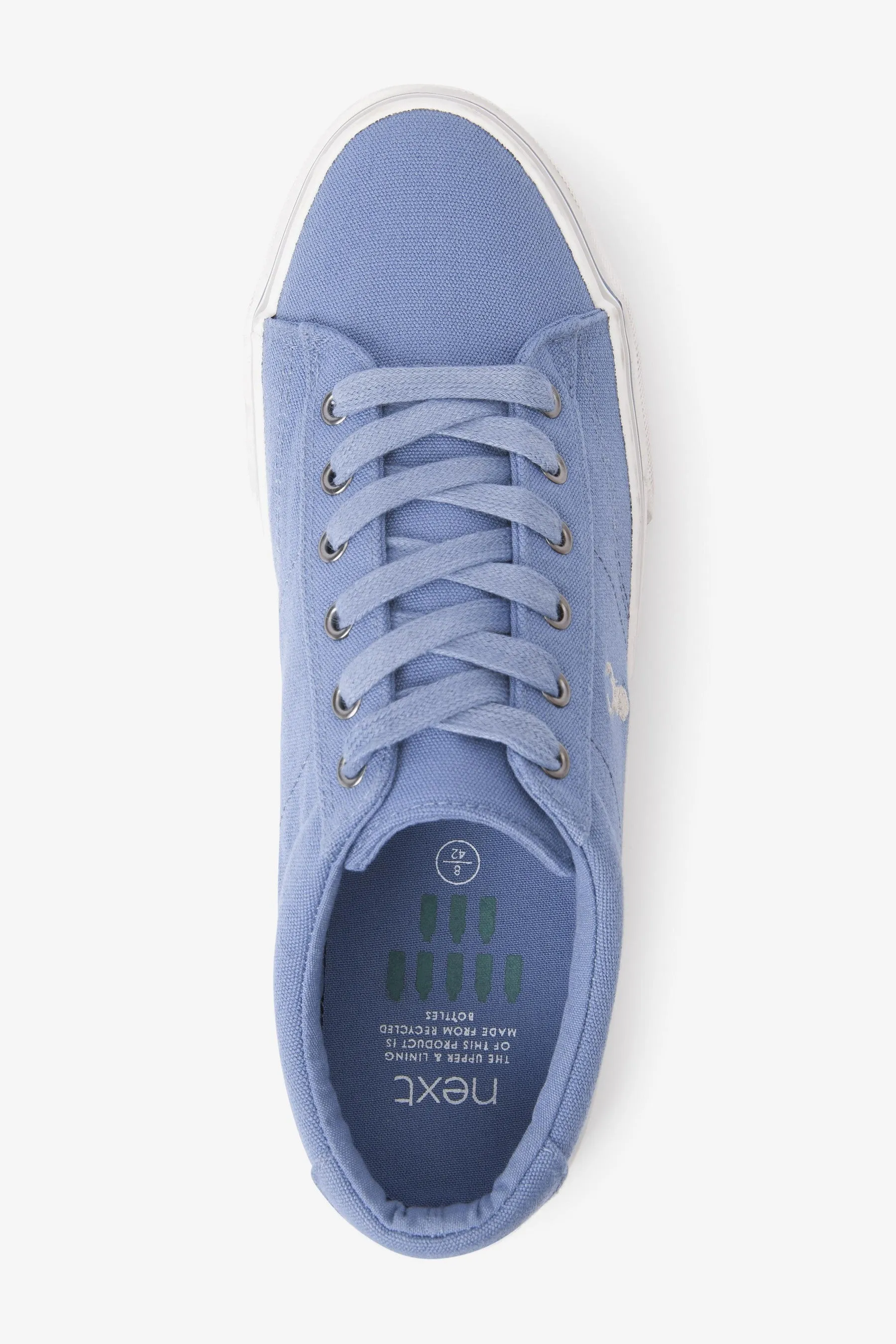 Next Blue Stag Canvas Mens Trainers