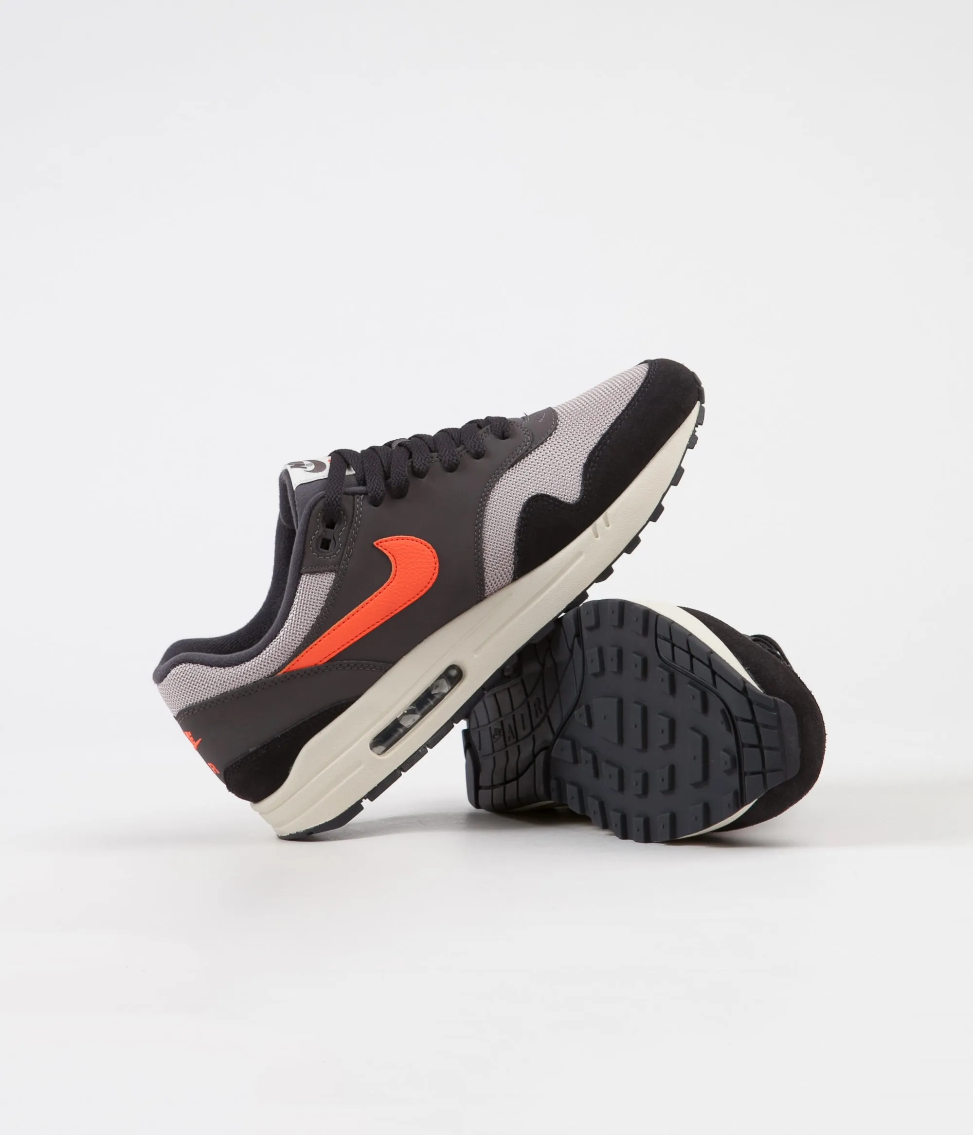 Nike Air Max 1 Shoes - Oil Grey / Wild Mango - Thunder Grey