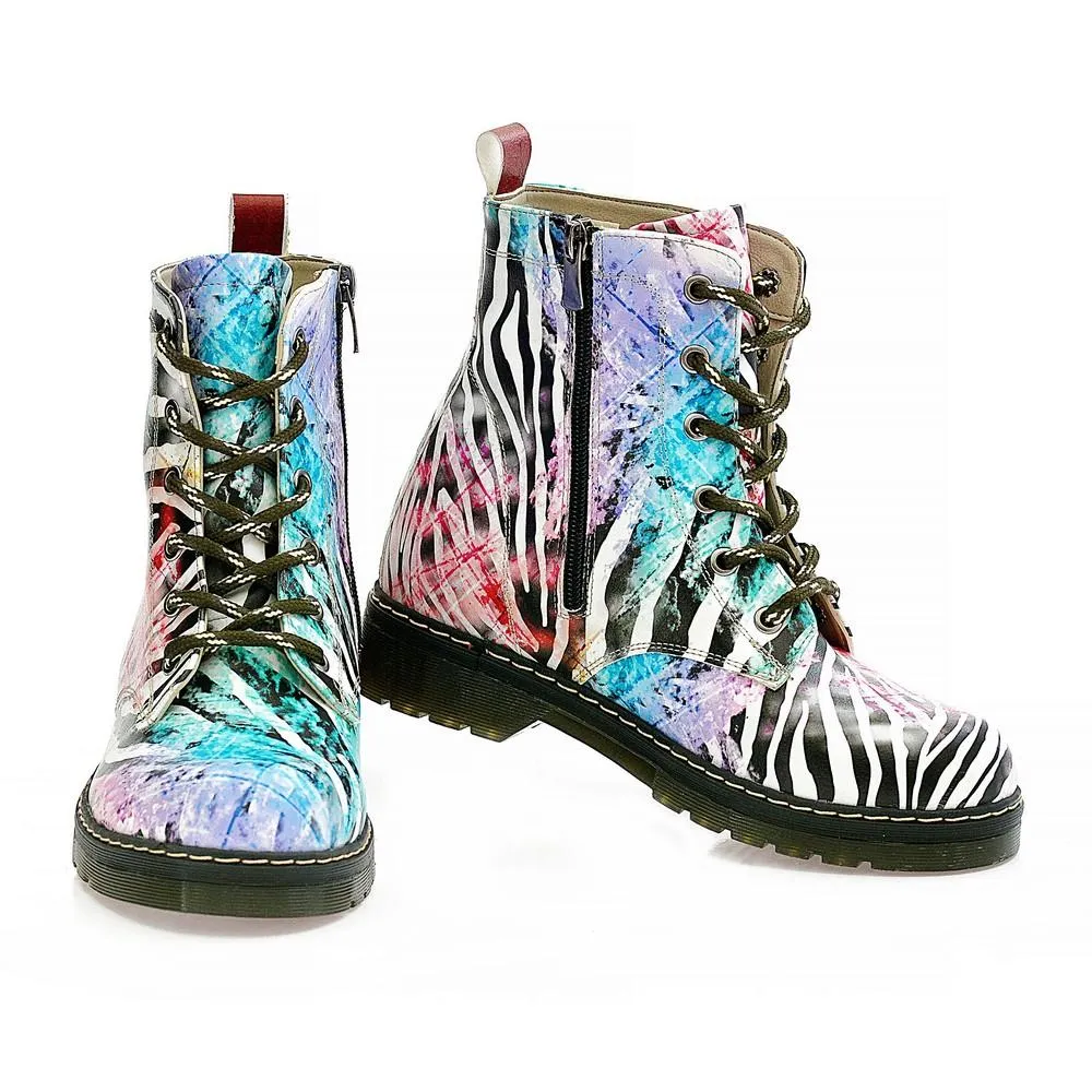 Painted Zebra Long Boots AMAR112