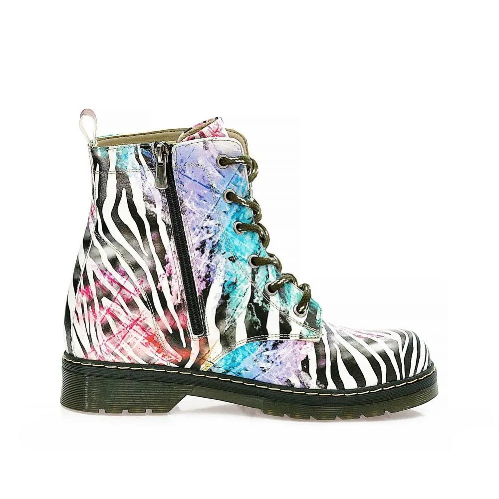 Painted Zebra Long Boots AMAR112