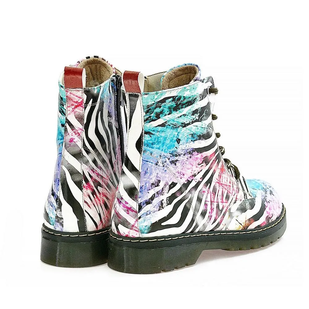 Painted Zebra Long Boots AMAR112