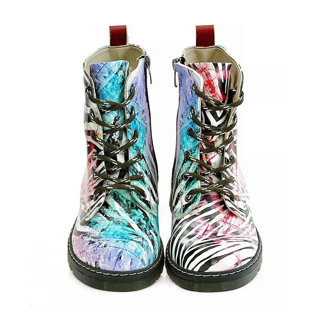 Painted Zebra Long Boots AMAR112