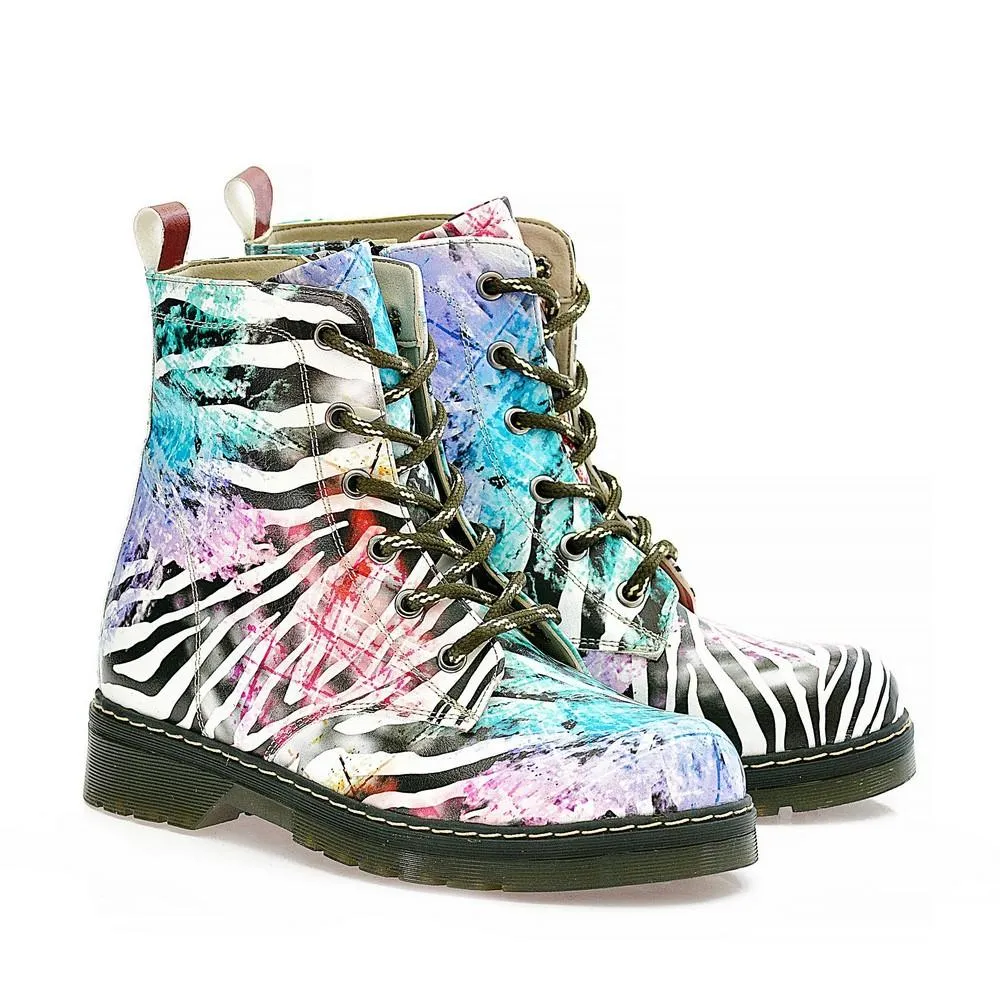 Painted Zebra Long Boots AMAR112