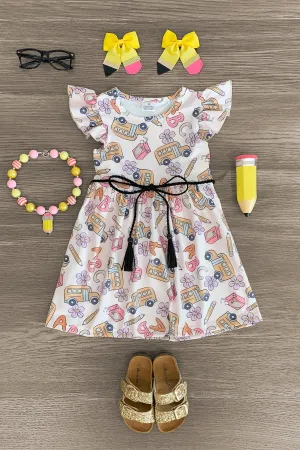 Pastel ABC School Bus Dress