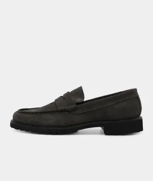 Penny Loafer - Charcoal Suede