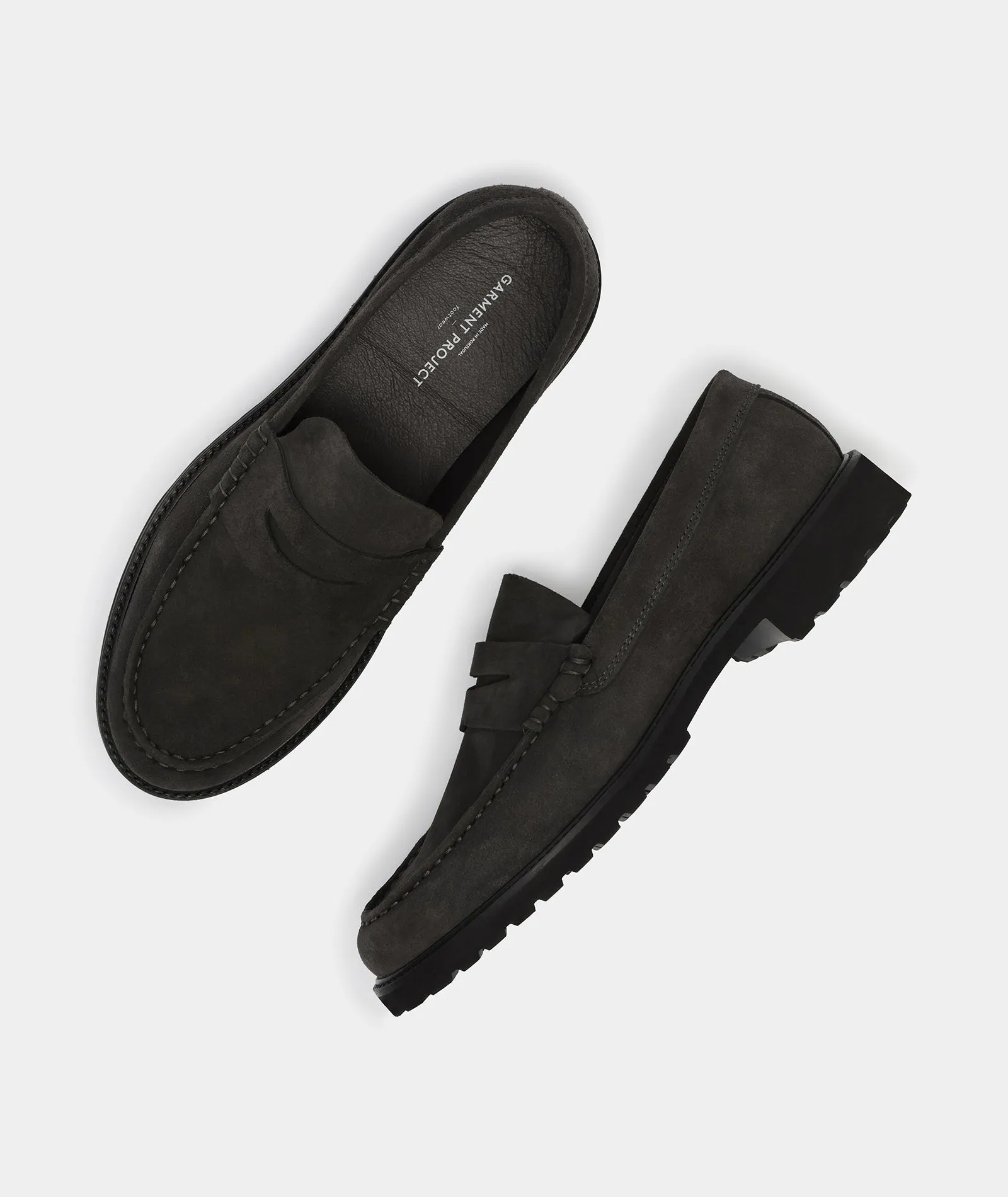 Penny Loafer - Charcoal Suede