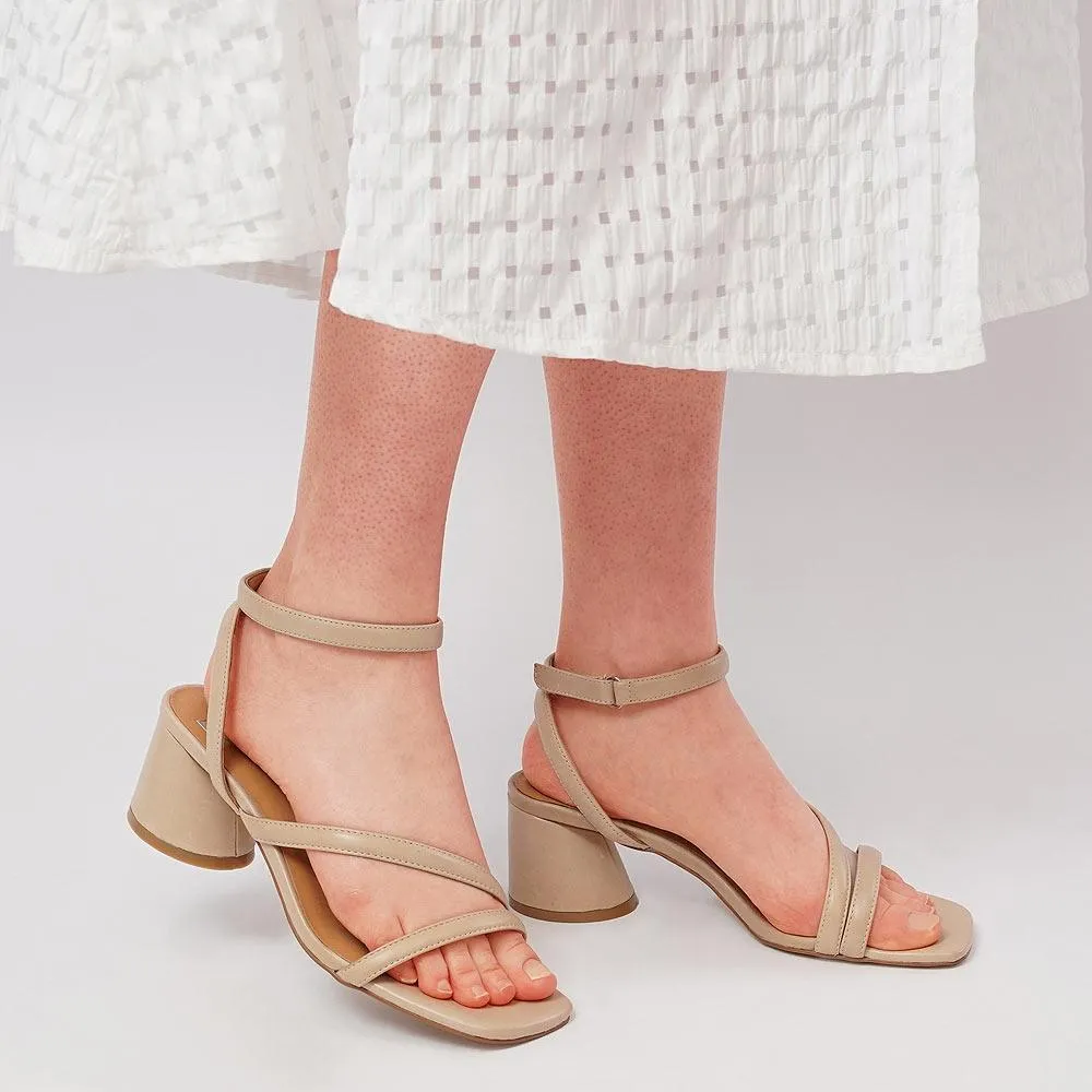 Petricia Nude Leather Heels