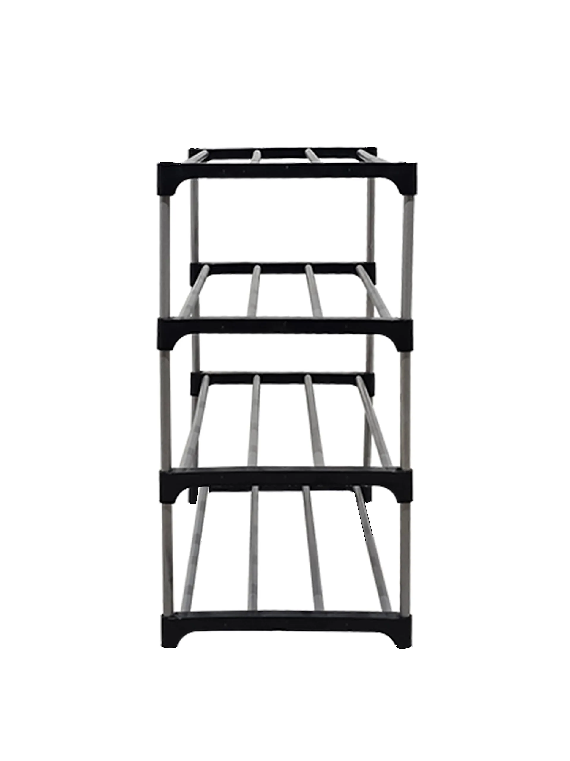 PHILOSHOP| Multipurpose 4 Layer Bookshelf & Plastic Extra Strong Shoe Rack Multipurpose Shelves Shoes, Clothes, Books & Utility Rack Plastic, MILD Steel Shelf (Blue & White)