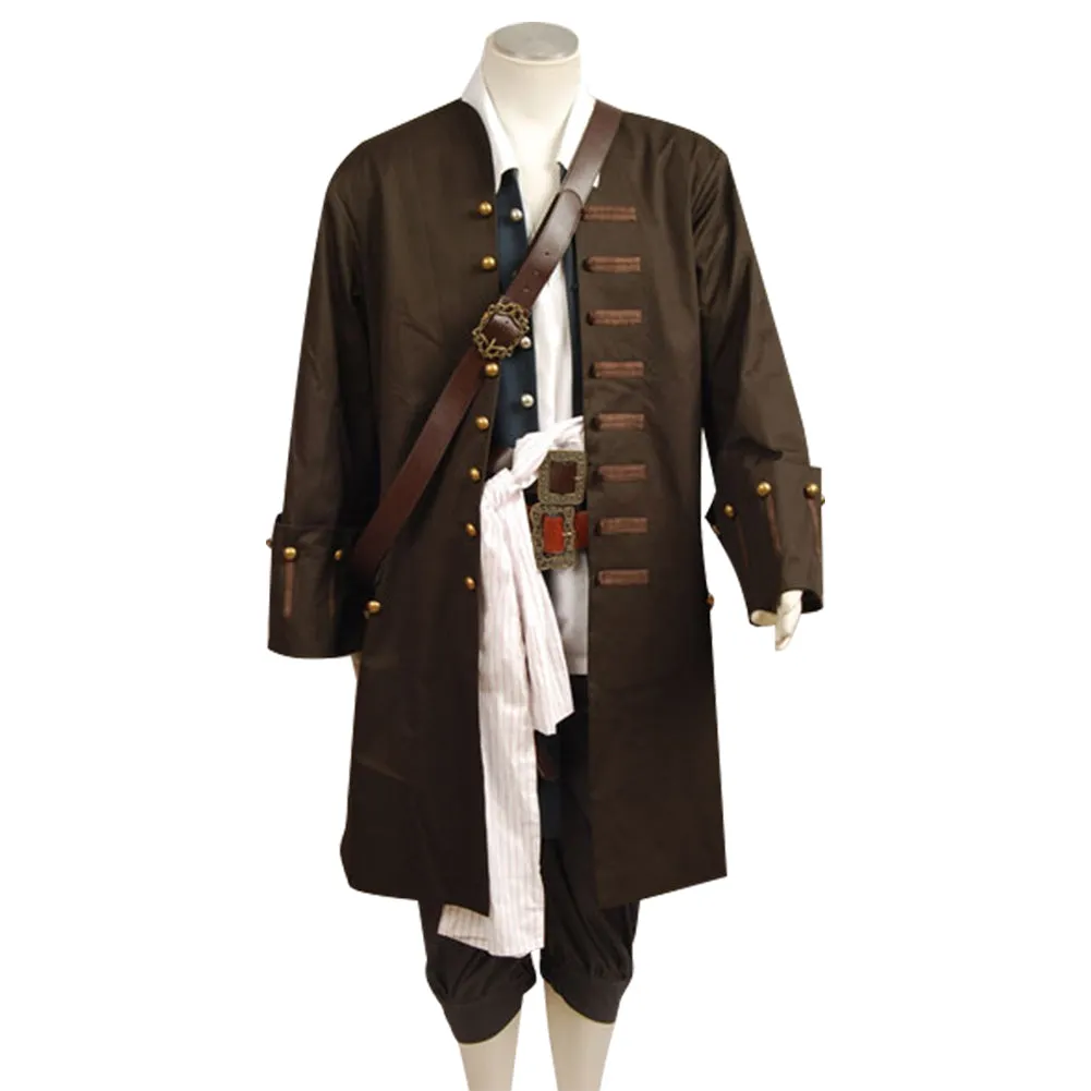 Pirates Brown Outfits Halloween Suit Cosplay Costume