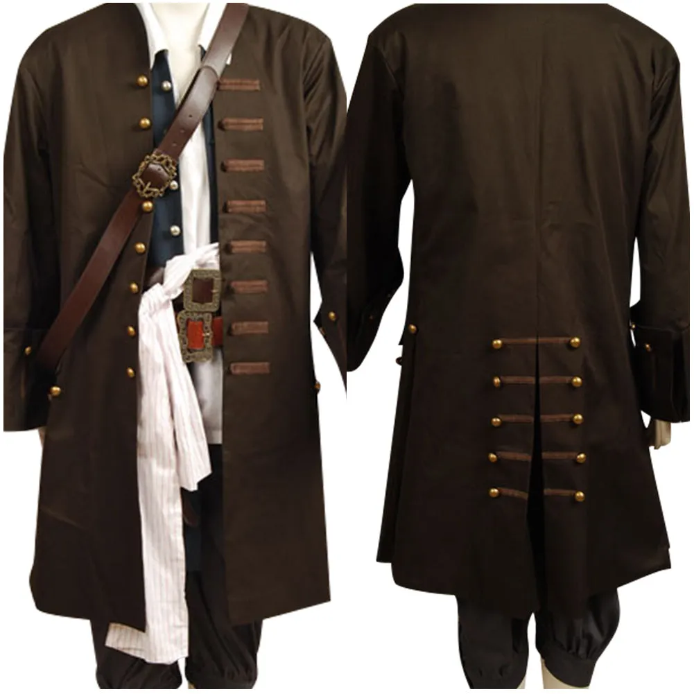 Pirates Brown Outfits Halloween Suit Cosplay Costume