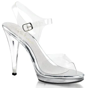 Pleaser Flair-408 Stiletto Heel Ankle Strap Sandal