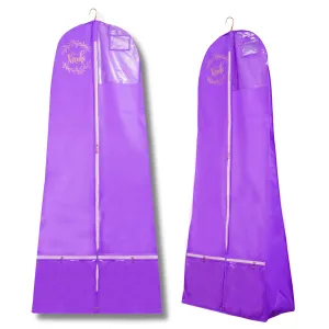 Premium Lehenga Gown Cover 10" Gusset - PURPLE