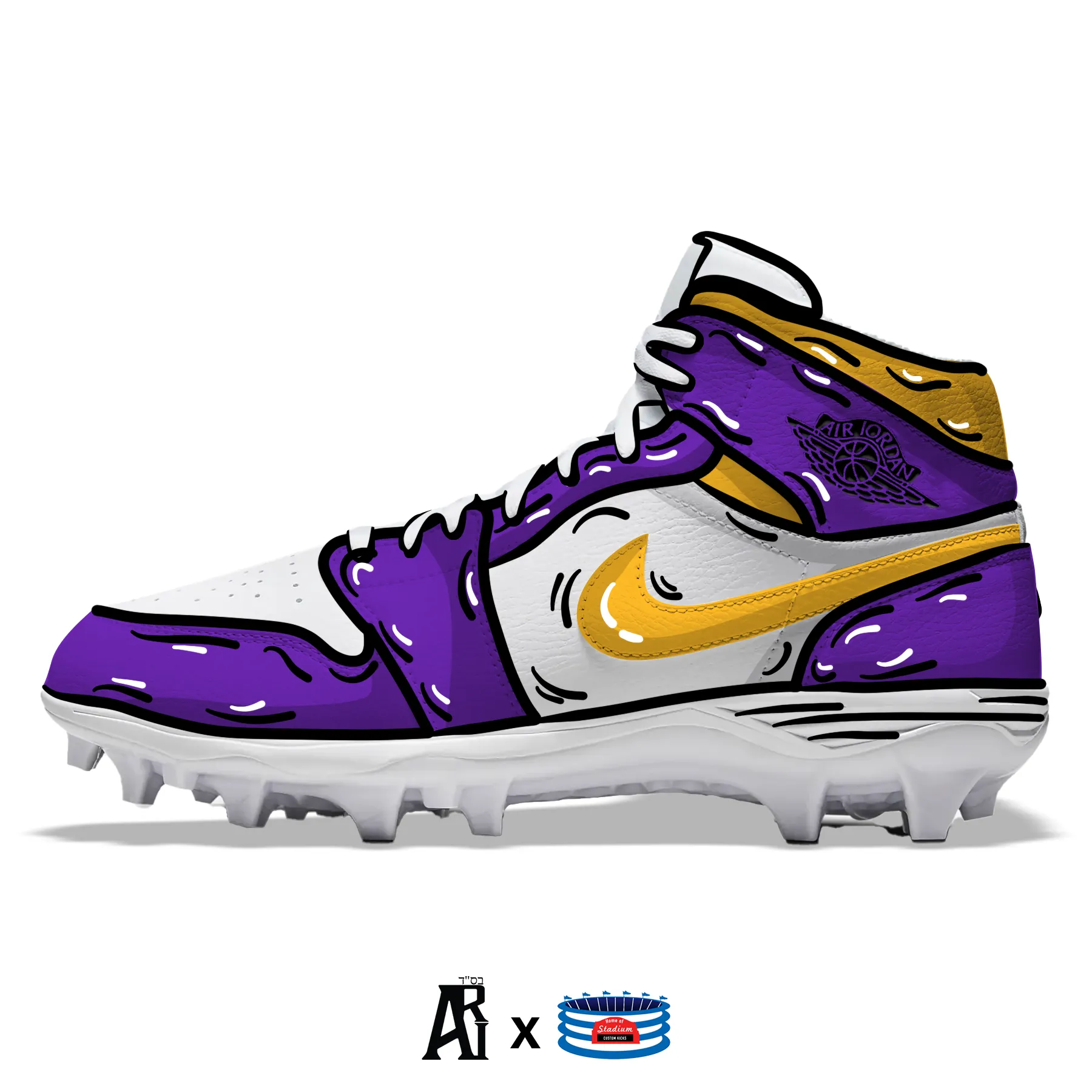 "Los Angeles Cartoon" Jordan 1 TD Cleats