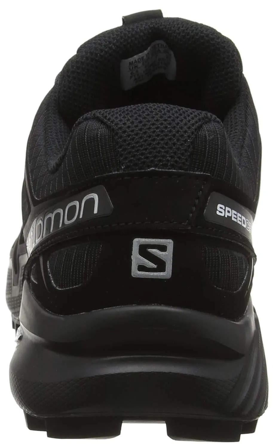 Salomon Men's Speedcross 4 Trail Running Shoes, Black/Black/BLACK METALLIC, 9.5