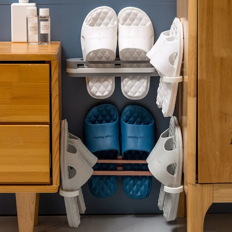 Self-Adhesive Foldable Shoe Rack