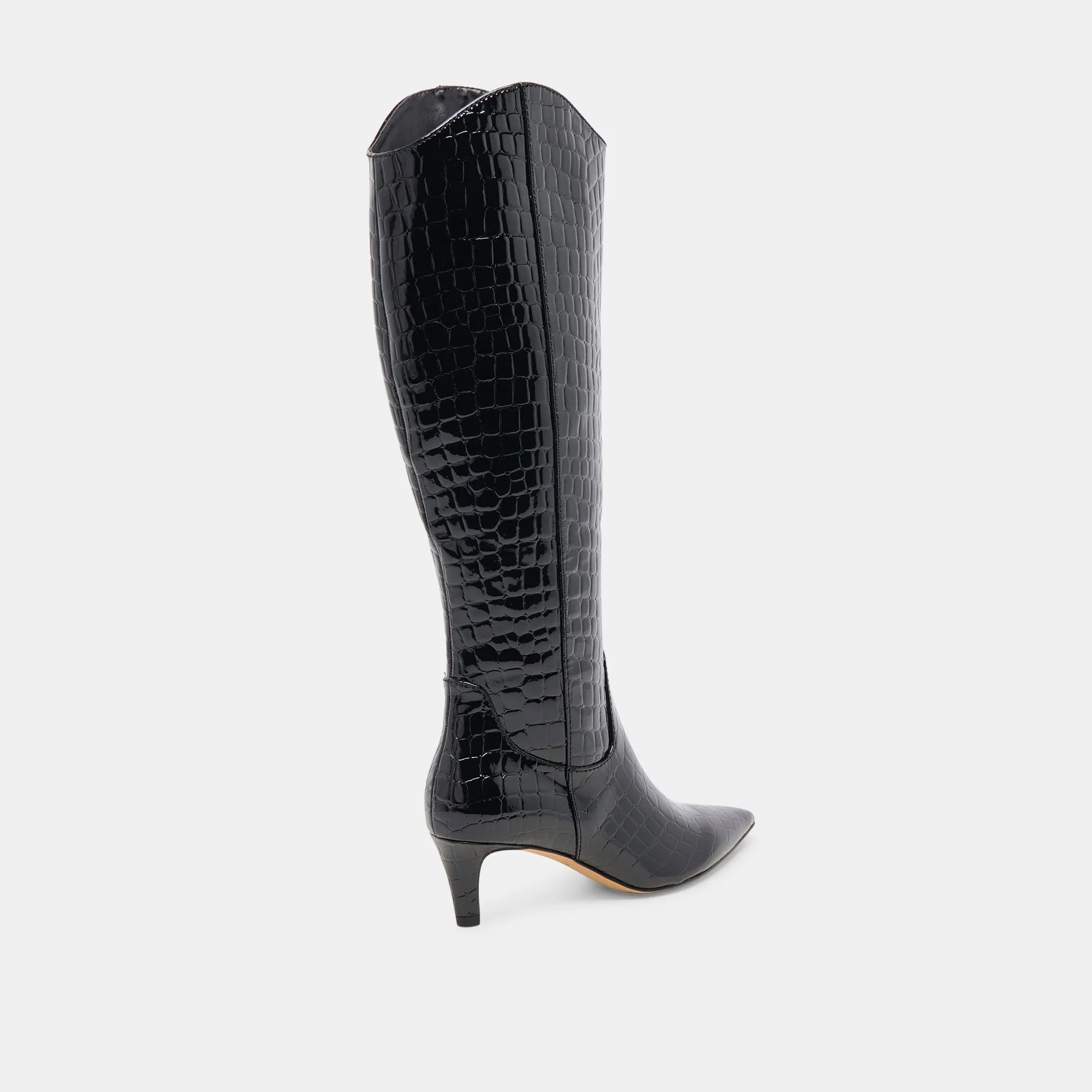 SHILAH BOOTS NOIR EMBOSSED LEATHER