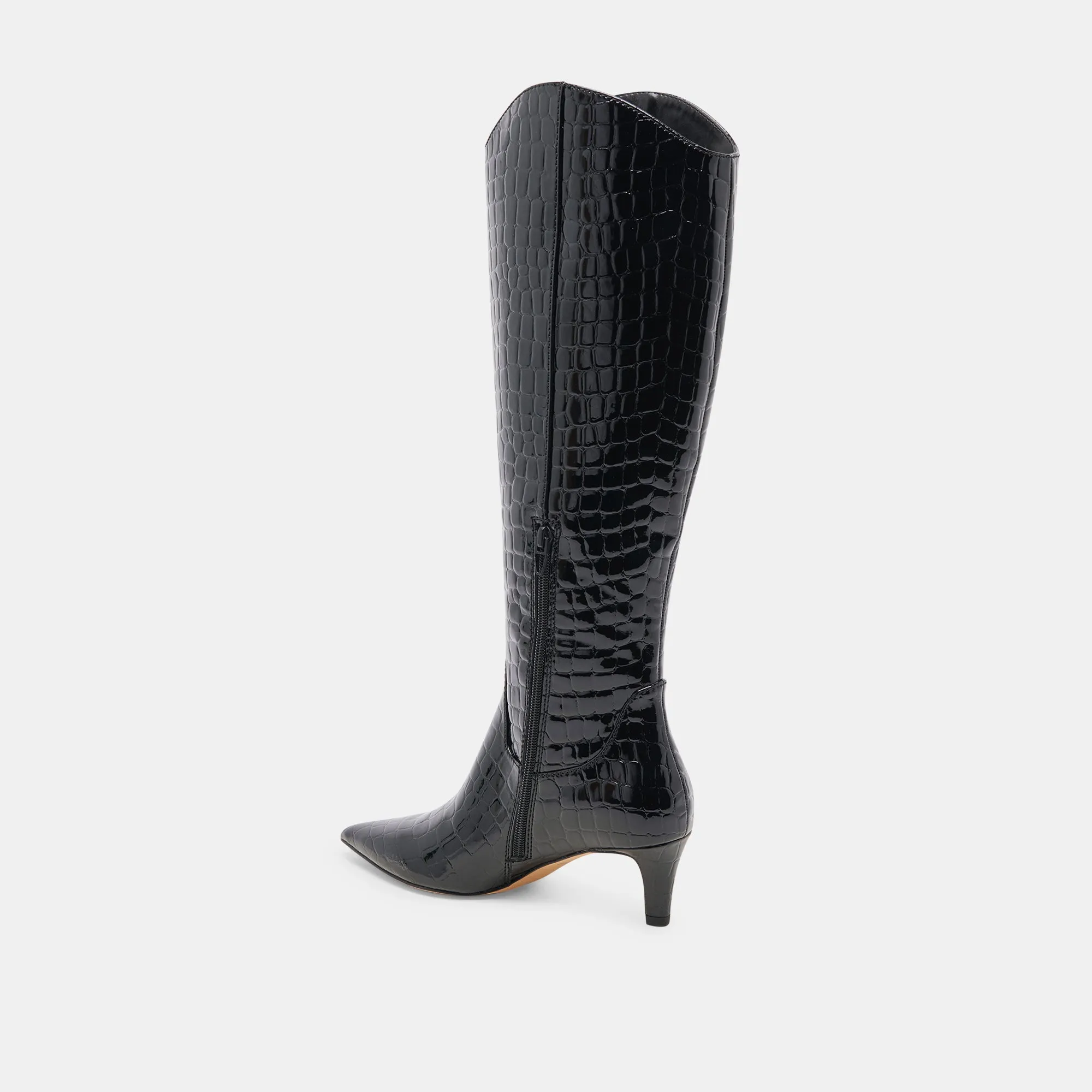 SHILAH BOOTS NOIR EMBOSSED LEATHER